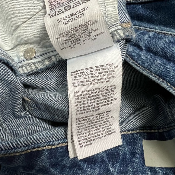 Topshop | Moto Dree Raw Hem Jeans Size W28L30 - Picture 7 of 10